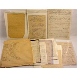 LARGE LOT OF VINTAGE HAND WRITTEN LETTERS, POEMS, 