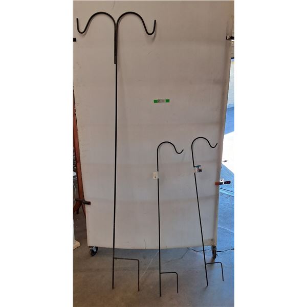 **(3) Shepherd Hook Metal Plant Hangers up to 84"- Can't Ship