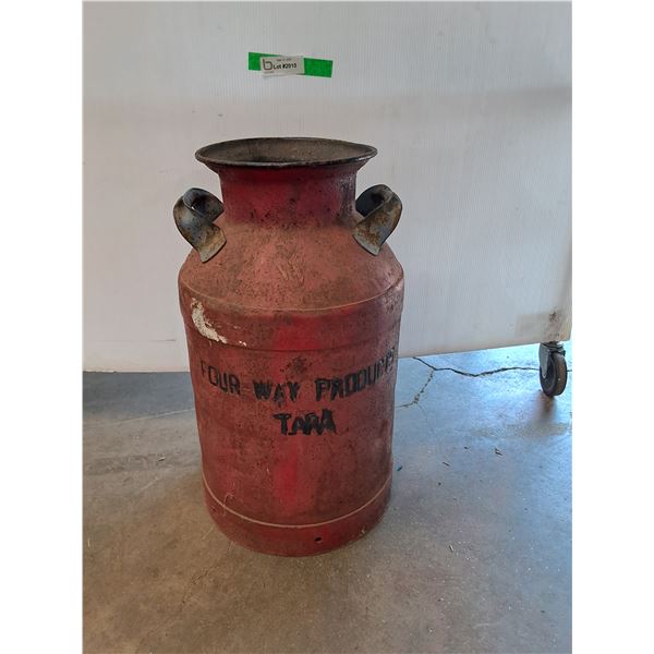 *Vintage Metal Dairy Can 23"- Can't Ship