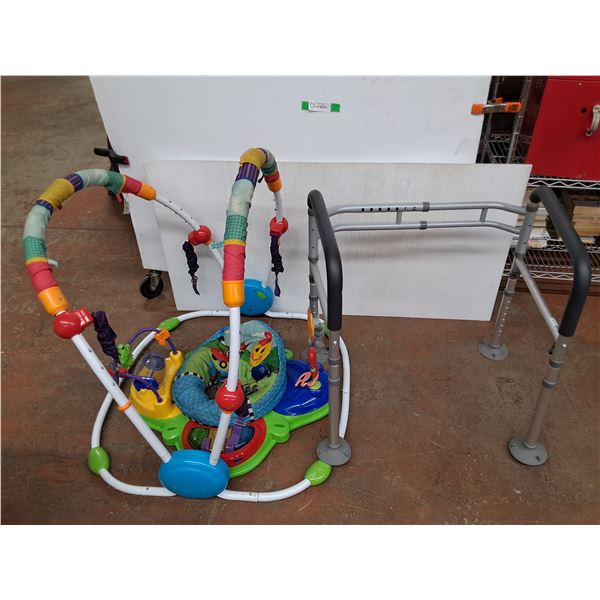 *Baby Einstein Activity Jumper 31" x 30" x Adjustable Height & Adjustable Toilet Safety Rail-