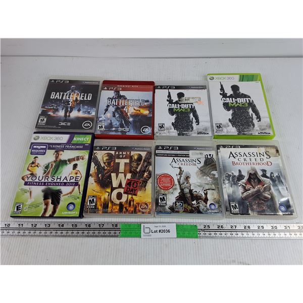 Assorted PS3 & Xbox 360 Games - Assassins Creed, Battlefield, Army of Two