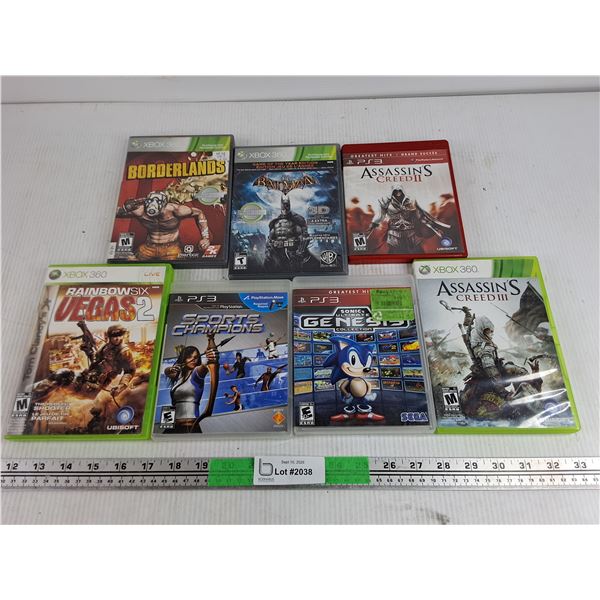 Assorted PS3 & Xbox 360 Games - Assassins Creed, Borderlands, Batman, Misc
