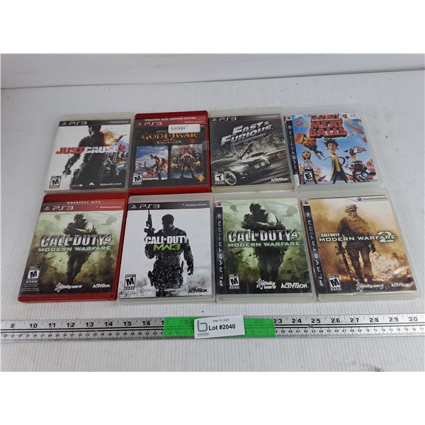 Assorted PS3 Games - Call of Duty, Fast & Furious, Just Cause 2, Misc