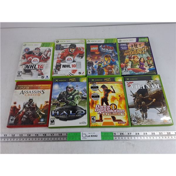 Assorted PS3 & Xbox Games - Conflict Vietnam, Assassin's Creed, Kinect Adventures, Misc