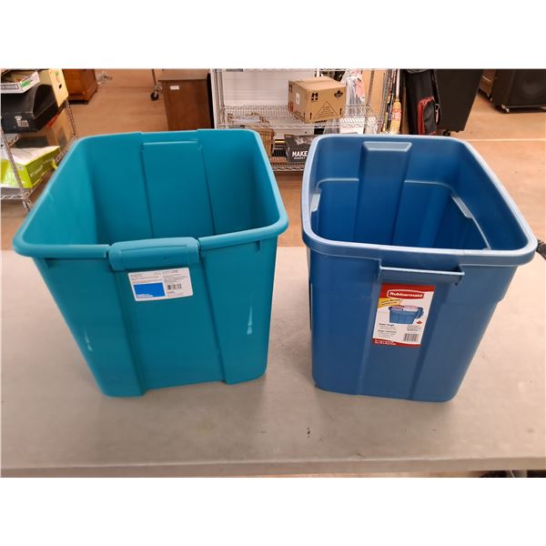 **(2) Plastic Storage Totes - PICKUP ONLY