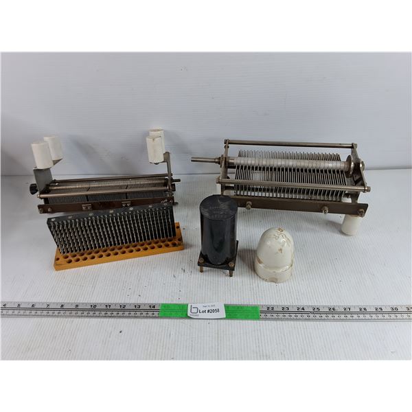 Vintage Tuning Capacitors, Ceramic Insulator