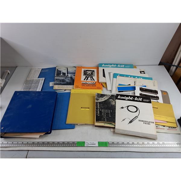 Assorted Vintage Manuals - Knight Kit, Henry, Coast, Misc