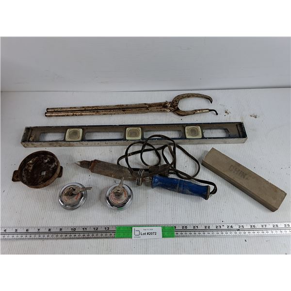 Locks, Sharpening Stone, Soldering Tool, Level, Misc
