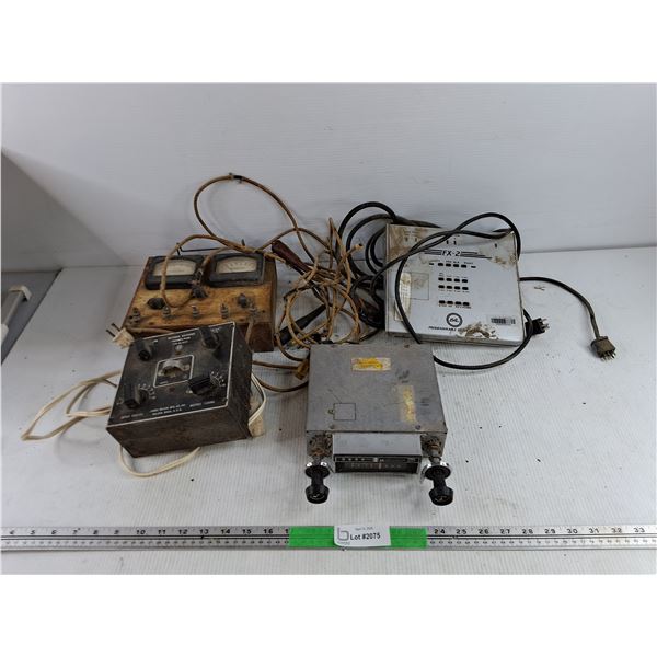 Vintage Car Stereo, Weidenhoff Voltmeter, Programmable Dissolve Unit, Misc - As Is