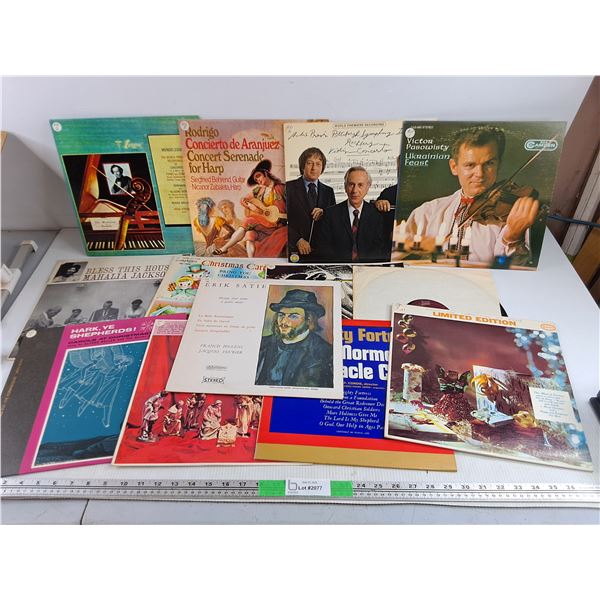 Assorted Vinyl Records - Erik Satie, Victor Pasowisty, Christmas Carol, Misc