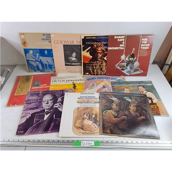 Assorted Vinyl Records - Sammy Kaye, Victor Pasowisty, Pablo Casals, Misc