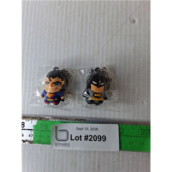 Batman & Superman Keychains