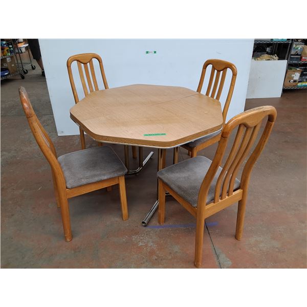 *Wood Dining Table & (4) Chairs- As Is, Can't Ship