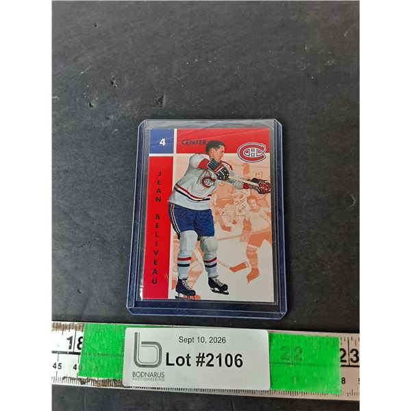 Jean Beliveau Montreal Canadiens NHL Card- Can't Authenticate