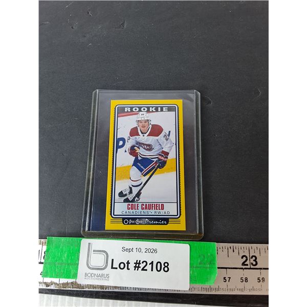 Cole Caufield OPC Rookie Card- Can't Authenticate