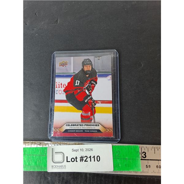 Connor Bedard Upper Deck Celebrated Prodigies Card- Can't Authenticate