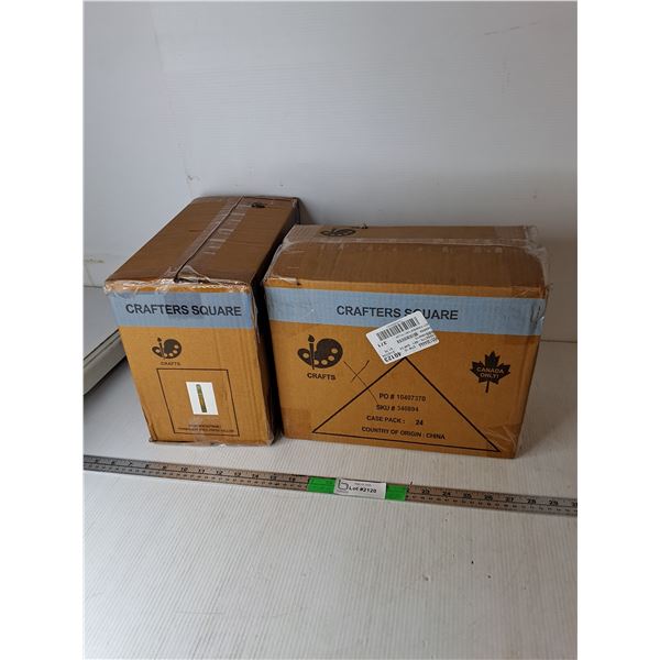 (2) Boxes of Yellow Vinyl Paper Rolls