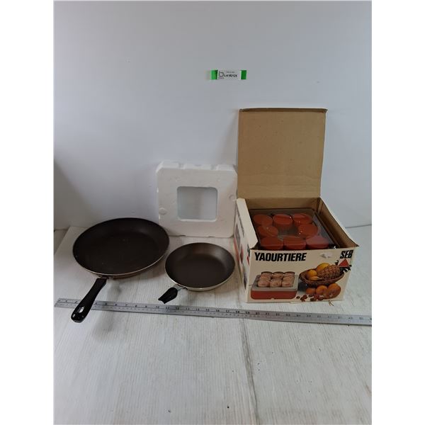 (2) Small Pans As-Is, Seb Yogurt Maker No Instructions