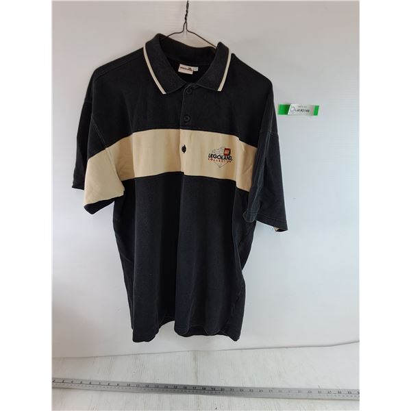 Legoland Collection Size Extra Large Black with White Stripes Polo Shirt
