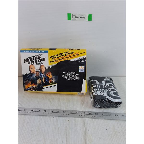Fast & Furious Hobbs & Shaw Box As-Is with Walmart Exclusive T-Shirt Unknown Size No Movie