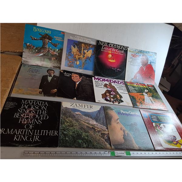 (12) Records- Johnny Mathis, Neil Diamond, Mahalia Jackson, Misc.