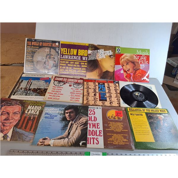 (12) Records- Engelbert Humperdinck, Mario Lanza, Wilf Carter, Misc.