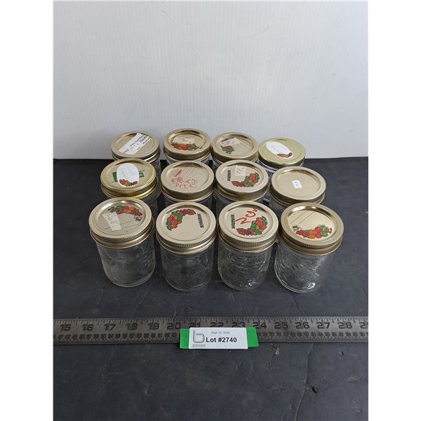 (12) Glass Sealer Jars - Cannot Ship