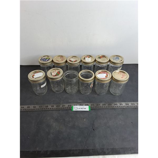 (12) Glass Sealer Jars - Cannot Ship