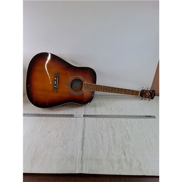 (1) George Washburn Limited Dreadnought Acoustic Guitar in Classic Sunburst Finish-as is