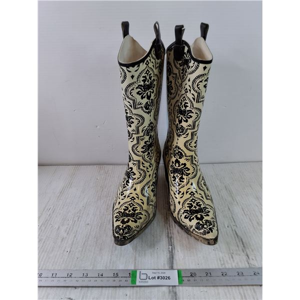 Western Rodeo Rubber Boots-Size 9