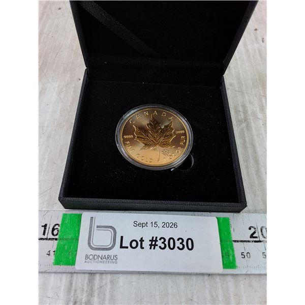 1 Oz. Maple Leaf Gold Plated Coin-Cannot Authenticate