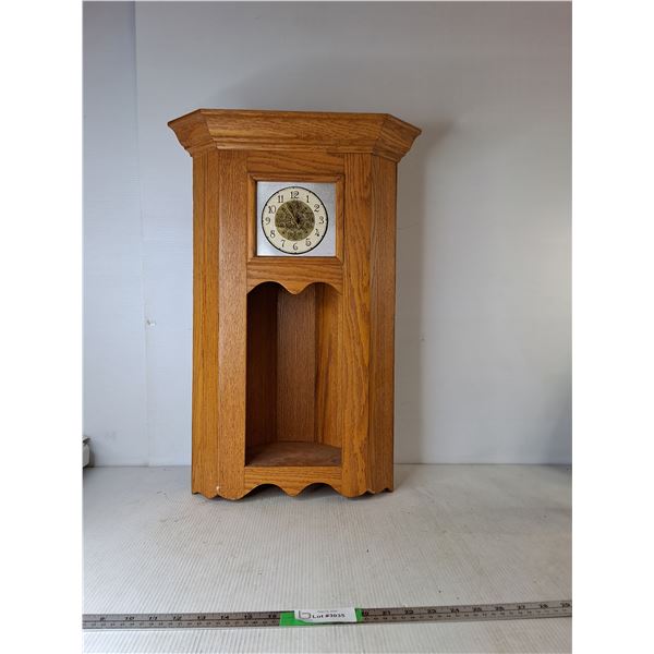 Wall-Mounting Corner Clock 17"x9"x26" ( as is, cannot ship)