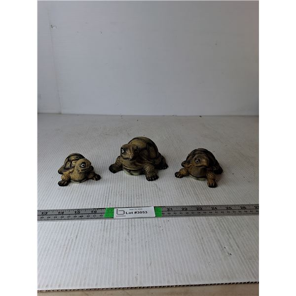 (3) Decorative Tortoise Garden Statues