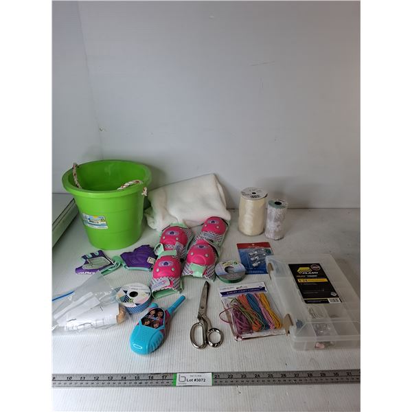 Jewlery/Craft Cording, Child Knee Pads & Gloves, Sand Bucket, Misc