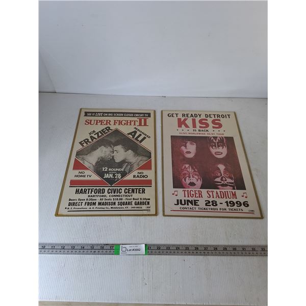 Vintage Movie & Concert Posters; Super Fight II & KISS