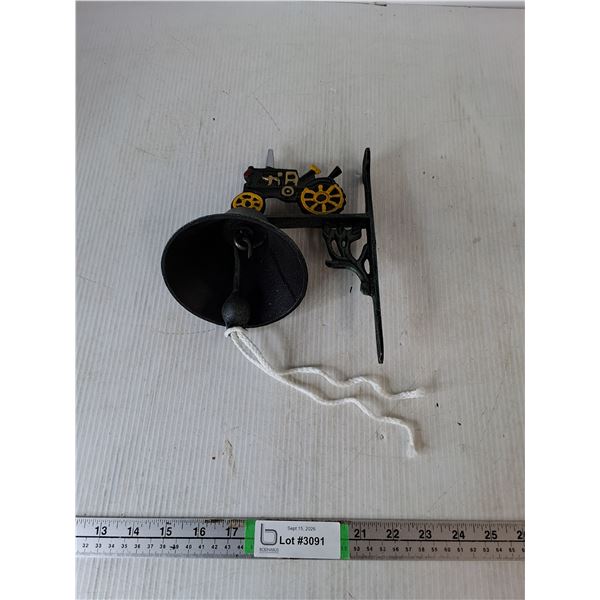 Rustic Cast Iron Tractor Dinner Bell