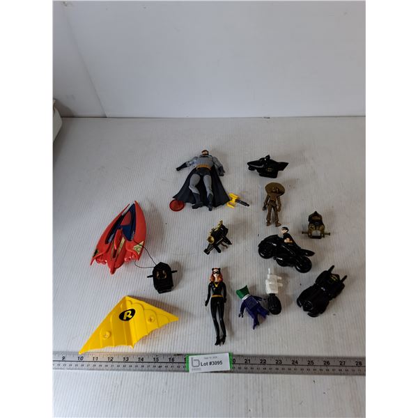 Various Batman Figurine Toys, Various Batmobiles, Misc