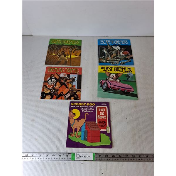 Gizmo & The Gremllins; Storybooks 2-5 With Records, Scooby-Doo Book (no record)