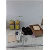 Image 1 : Niklas Humidifier Untested, (2) Wet Floral Foam, (8) Ceramic Tiles, Black Loafers Size 41, Misc