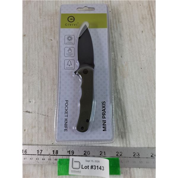 Civivi Mini Praxis Pocket Knife with Zip-Up Carry Case