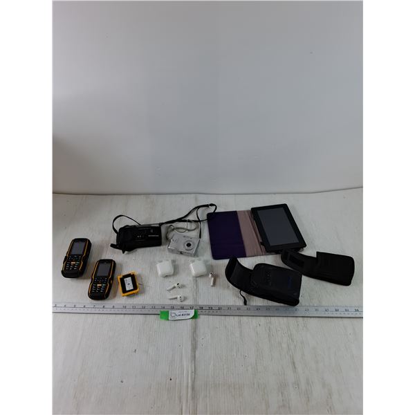 (3) Airport, (2) Sonim Phones, (1) Kobo Tablet, Nikon Coolpix & Olympis Trip, All Untested