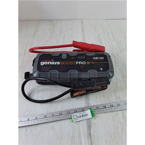 GB150 Boost Pro Jump Starter Powers On