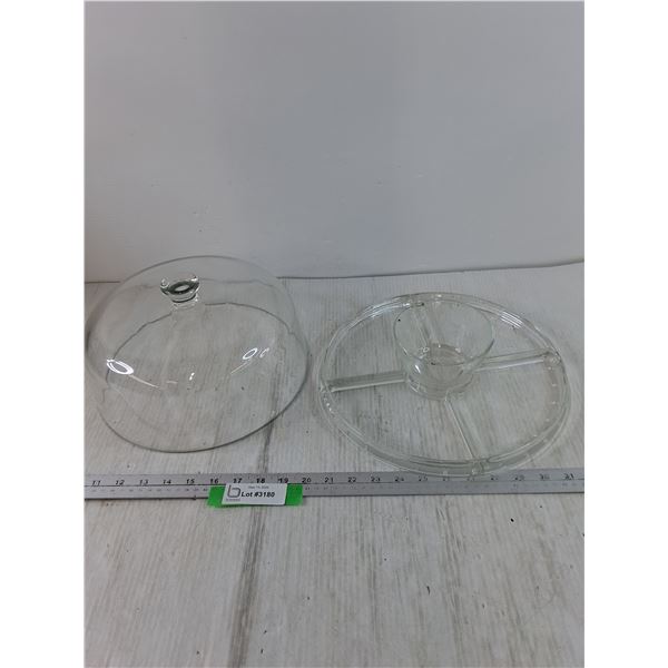 Glass Candy/Fruit Tray With Lid