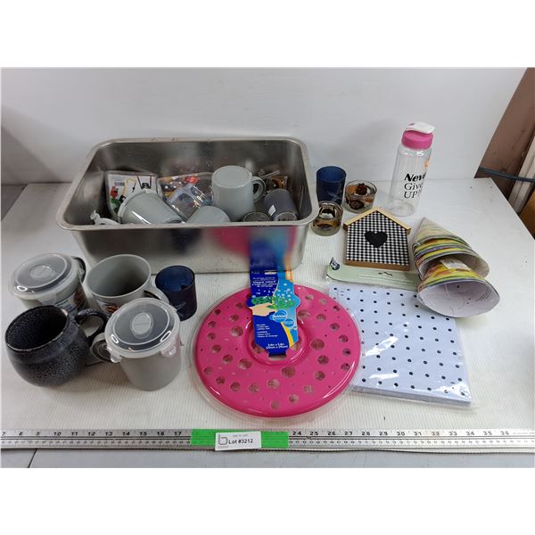 Bubble Flying Disc, Soup Mugs, Tea Light Holders, Litter Pan, Party Cones, Misc