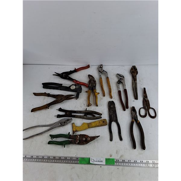 Riveter, Pliers, Tin Shears, Wire Strippers, Adjustable Wrenches, Misc