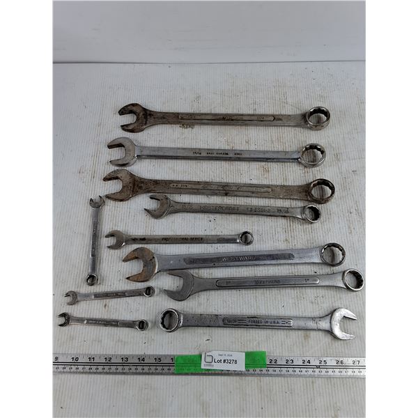 Assorted SAE Combo Wrenches