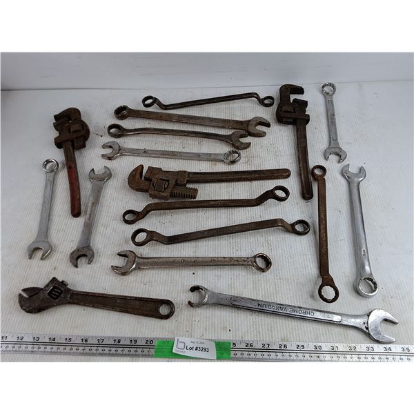 Assorted Combination & Pipe Wrenches