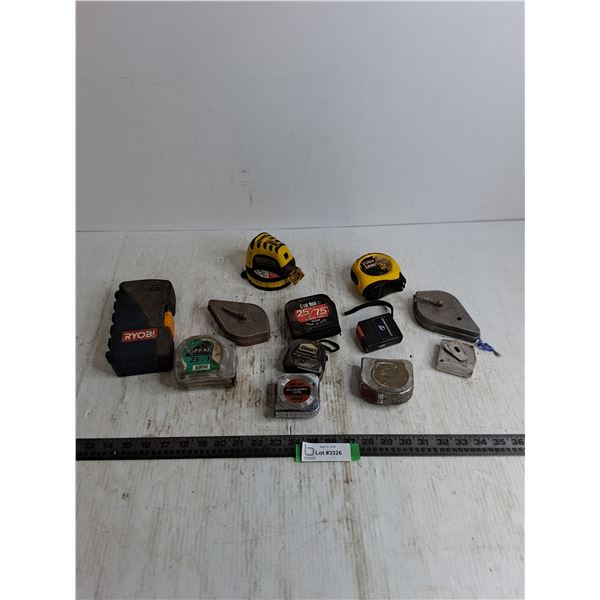 Ryobi Drill Bit Set, Assorted Tape Measures & Chalk Lines, Misc.