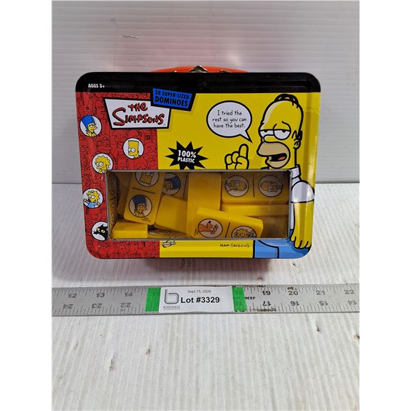 Vintage The Simpsons 28 Super-Sized Dominoes Game