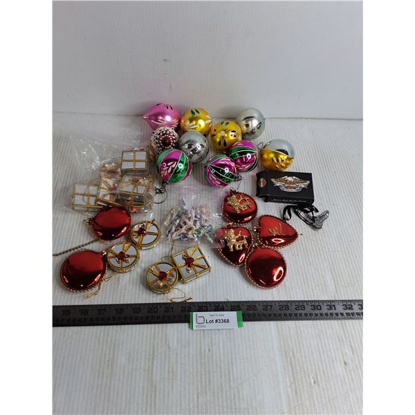 Assorted Christmas Tree Decorations featuring Harley-Davidson "Peace On Earth"